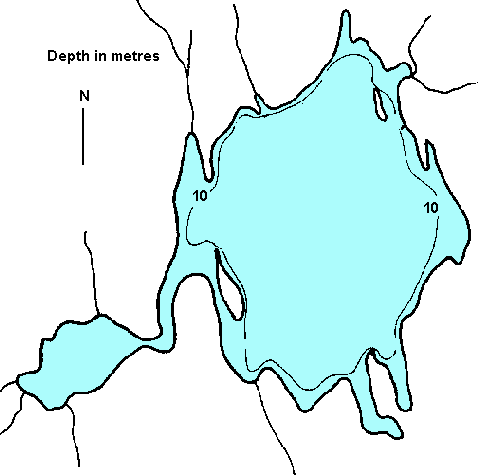 bathymetric map of tunkwa lake