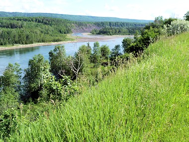 The Peace River at Hudson's Hope, BC